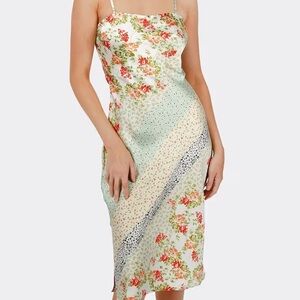 ELLIANNA FLORAL CAMI MIDI DRESS - IVORY MINT